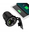 IC-266C-5 USB3.0 + Type-C Pano Tipi Çakmaklık Soketi 12-24V