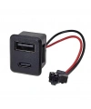 IC-266T-4 Pano Tip Kare Type-C + USB Şarj Soketi