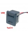 IC-266T-4 Pano Tip Kare Type-C + USB Şarj Soketi