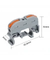 IC-272A Ray Tipi Hızlı Bağlantı Klemensi Konektörü 0.08-4mm2 CH-221