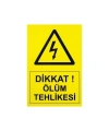 IS-Tİ2 Tehlike Etiketi 14x10cm (Yüksek Voltaj)