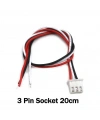 JST-XH 2.54mm 3 Pin 26AWG 20cm Tek Damarlı Dişi Bağlantı Kablosu