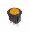 KCD1 Siyah Sarı Işıklı On/Off Anahtar 3 Pin