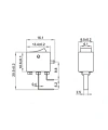 KCD11 Mini On-Off Anahtar PCB Tip - Siyah