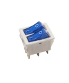 KCD4 İkili Işıklı ON-OFF Switch 6 Pin - Mavi