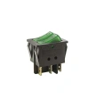 KCD4 İkili Işıklı ON-OFF Switch Yeşil 6 Pin