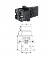LAY5-ED53 22mm Kısa Mandal Switch 1-0-2 Yaylı (2NO)