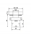 LAY5-EL8325 22mm İkiz Buton Yeşil Kırmızı