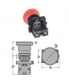 LAY5-ES542 22mm Acil-Stop Butonu Bas-Çevir 40mm