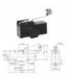 LMZ15-GW2-B Uzun Makaralı Mikro Switch