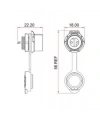 LP-12-J02SX-02-101 2-Pin Su Geçirmez Konnektör - Dişi