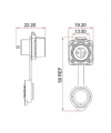 LP-12-J06SX-02-401 6-Pin Su Geçirmez Konnektör - Dişi