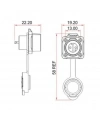 LP-12-J08SX-02-401 8-Pin Su Geçirmez Konnektör - Dişi
