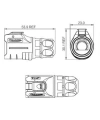 LP-16-C/RJ45/015/PE-42-001 Su Geçirmez Ethernet Konnektörü - Erkek