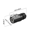 LP-20-C03PE-03-001A 3-Pin Su Geçirmez Konnektör - Erkek