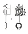 LP-20-J04SX-03-401 4-Pin Su Geçirmez Konnektör - Dişi