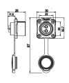 LP-20-J09SX-03-401 9-Pin Su Geçirmez Konnektör - Dişi