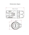 LP-24-HDMI-MP-MP-1M-001 Su Geçirmez HDMI Erkek Konnektör - 1M Kablo