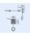 LP16-TYPEC-MP-FS-0D5M-002 Su Geçirmez Type C 3.1 Dişi Panel Tip Konnektör - 0.5M Kablo