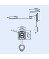 LP16-TYPEC-MP-FS-1M-002 Su Geçirmez Type C 3.1 Dişi Panel Tip Konnektör - 1M Kablo