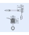 LP16-TYPEC-MP-FS-2M-002 Su Geçirmez Type C 3.1 Dişi Panel Tip Konnektör - 2M Kablo