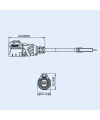 LP16-TYPEC-MP-MP-1M-002 Su Geçirmez Type C 3.1 Erkek Konnektör - 1M Kablo