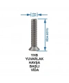 M4X20mm YHB Vida – DIN965 (Yıldız Havşa Başlı Vida) 10 Adet