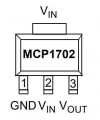 MCP1702T-3302E/MB SOT-89-3 Pasif Akım LDO Regülatör