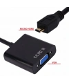 Micro Hdmi to Vga Kablo Dönüştürücü Çevirici Adaptör Siyah