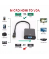 Micro Hdmi to Vga Kablo Dönüştürücü Çevirici Adaptör Siyah