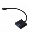 Micro Hdmi to Vga Kablo Dönüştürücü Çevirici Adaptör Siyah
