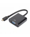 Micro Hdmi to Vga Kablo Dönüştürücü Çevirici Adaptör Siyah