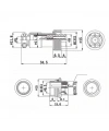 Mike Konnektör 2-Pin 12mm - Dişi