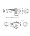 Mike Konnektör 4-Pin 12mm - Dişi