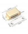 Mıknatıslı Metal Mobilya Kapak Kilidi 36x24x14mm - Altın