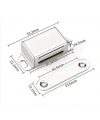 Mıknatıslı Metal Mobilya Kapak Kilidi 36x24x14mm - Krom