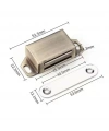 Mıknatıslı Metal Mobilya Kapak Kilidi 36x24x14mm - Yeşil Bronz
