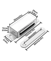 Mıknatıslı Metal Mobilya Kapak Kilidi 50x21x14mm