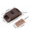 Mıknatıslı Plastik Mobilya Kapak Kilidi 30x23x13mm - Kahverengi