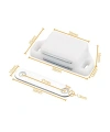 Mıknatıslı Plastik Mobilya Kapak Kilidi 36x25x15mm - Beyaz