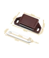 Mıknatıslı Plastik Mobilya Kapak Kilidi 36x25x15mm - Kahverengi