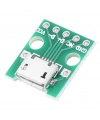 Mikro Usb Dip Dönüştürücü - Dişi - Çevirici 2.54mm