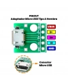 Mikro Usb Dip Dönüştürücü - Dişi - Çevirici 2.54mm