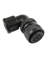 MS-3108A 9-Pin 20-18 Dirsek Tip Su Geçirmez Konnektör