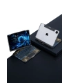 Newface JP12.9 iPad Pro 12.9 (2022) Kılıf Vales Dönen Ledli Klavyeli Tablet Kılıfı - Siyah