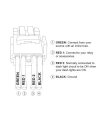 ON-OFF Anahtar Mavi Işıklı 4-Kablolu 12V 3A - Led Light Bar