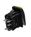 ON-OFF Turuncu Işıklı Anahtar Sarı 5-Pin 12V-24V - Emniyet Kilitli