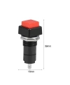 PBS-306A 12mm Anahtarlı Push Buton - Kırmızı