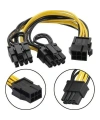 Pci-e 6 Pin Dişi To 2 X Pci-e 8 (6+2) Pin Erkek Gpu Güç Çoklayıcı Kablo
