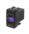 PD Type-C + QC3.0 Araç Şarj Soketi - Voltaj Göstergeli